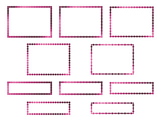 丸、長方形F2、12マゼンタ