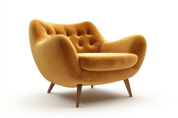 A vintage armchair with a rich, plush fabric and a comfortable, curved design, featuring a high backrest and armrests that extend outward, creating a cozy and inviting space.