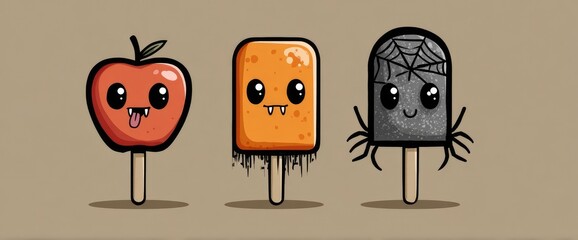 Cute Halloween Popsicles with Spiderwebs