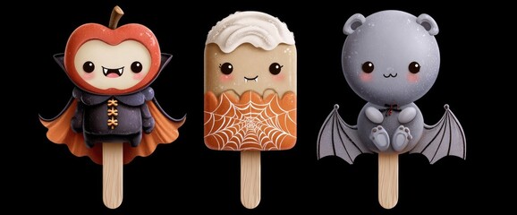 Cute Halloween Popsicles with Spiderwebs