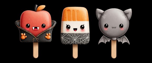 Cute Halloween Popsicles with Spiderwebs