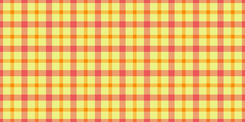 Minimalist plaid texture fabric, checker textile background seamless. Victorian tartan vector pattern check in lime and red colors.