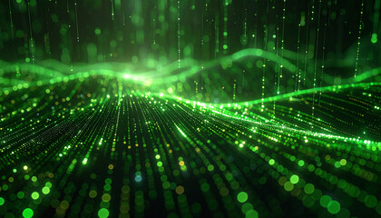 Digital Data Landscape: A vibrant sea of interconnected digital streams flows across a futuristic vista, representing the vastness and complexity of modern data networks.