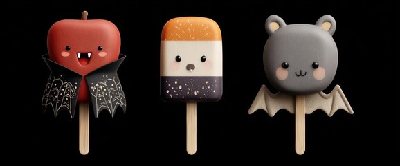 Cute Halloween Popsicles with Spiderwebs