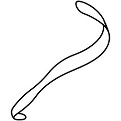 Hand-Held Retractors Deaver. Curved surgical instrument used for deep retraction of abdominal organs and tissues during major surgery. Medical sterile surgical instrument. Vector outline icon.