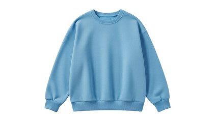Light blue sweatshirt isolated PNG, casual unisex clothing for everyday wear and comfortable...