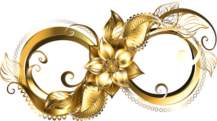 Infinity of Golden Flowers