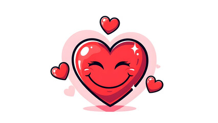 Smiling heart emoji with surrounding hearts