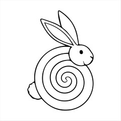 Flat Design Bunny Illustration Vector
