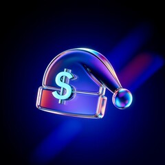 dollar sign in a glass