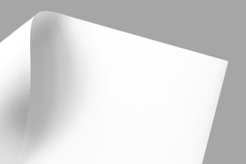 A sheet of thin white cardboard in black and white.