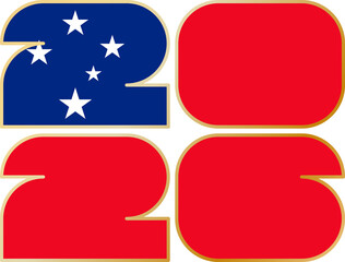 2026 with flag of Samoa