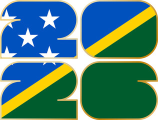 2026 with flag of Solomon Islands
