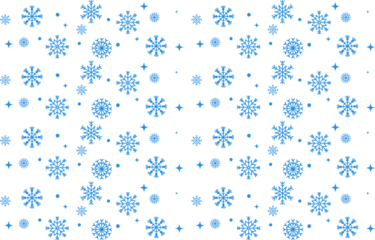 Snowflake Border Decoration Hanging blue winter border  Snowflake border frame transparent background cutout png Horizontal banner with pale sky blue snowflakes and stars framing a white background