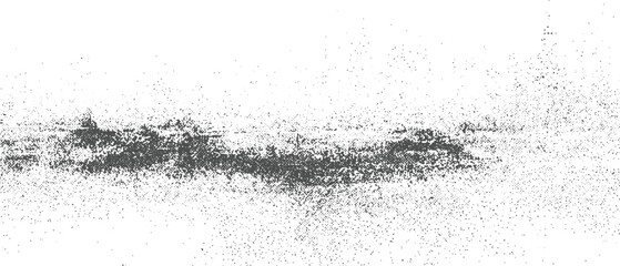 Textured horizontal band of dark grey dots on white background abstract