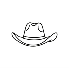 Western Style Cowboy Hat Icons A Cultural And Design Element