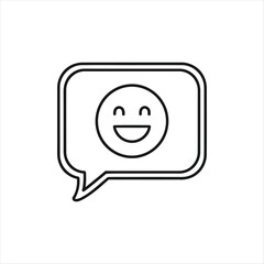 Illustrator eps file showcasing smiley chat icons for positive messaging