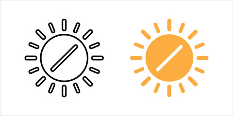 Illustrator eps file showcasing sunrise and sunset icon set with color information