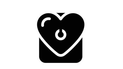 Minimalist Heart-Shaped Weight Icon Representing Health and Fitness Monitoring
