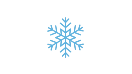 Beautiful blue snowflake on white background