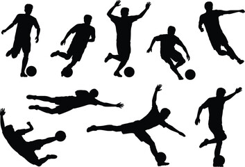 soccer, football, silhouette, athlete, player, sports, action, movement, kick, jump, dribble, training, energy, competition, dynamic pose, sports motion, athletic action, football 