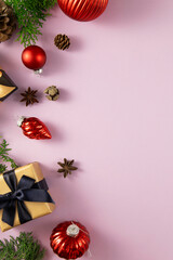 Christmas gifts with ornaments