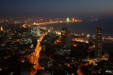 mumbai city skyline at night