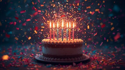 Birthday cake witha  candle