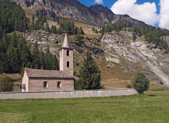 St. Laurence church in Sils, Engadin, Grisons, Switzerland