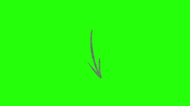 Arrow on green background