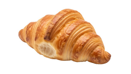 Isolated fresh-baked croissant perfect for breakfast, brunch, and pastry shop display or marketing