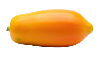 Isolated papaya fruit, a naturally sweet tropical treat, with vibrant orange color and smooth skin