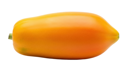 Isolated papaya fruit, a naturally sweet tropical treat, with vibrant orange color and smooth skin