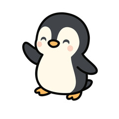 Obraz premium penguin cartoon isolated on white