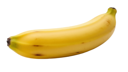 Isolated yellow banana, tropical fruit, healthy food, potassium source, ripe and ready to eat