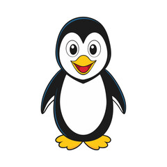 Obraz premium Penguin on a white