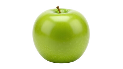 Isolated Granny Smith apple; fresh, bright green fruit; simple, natural food element