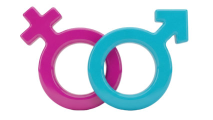 Isolated Sexual Symbols, Sign of Man and Woman, Gender Relations, Love, Interconnection, Relationship