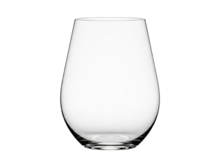 Isolated stemless glass object is ready to be filled with liquid for a party event or drink