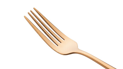 Isolated golden fork silverware kitchen tool utensil for dining table setting up restaurant