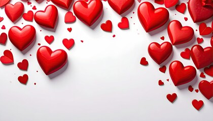 Vibrant Red Hearts Background for Romantic Celebrations.