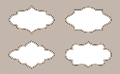 Stencil badge icon isolated Frame border vector stock illustration