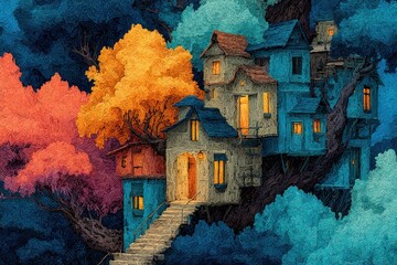 Colorful Treetop Village in a Lush Forest

Category Architecture