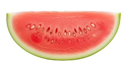 Isolated slice of fresh watermelon, a refreshing and healthy fruit, summer snack or dessert