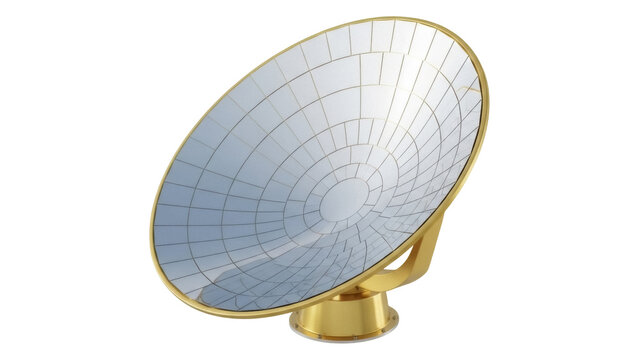 Isolated parabolic solar concentrator, experimental renewable energy production equipment