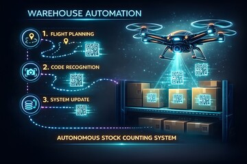 Warehouse Automation System with Robotics and Conveyor Belts for Logistics Efficiency