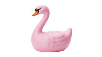 Isolated pink swan object a whimsical and adorable toy for bathtub water play or imaginative games