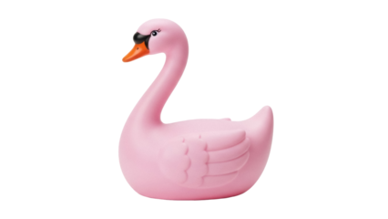 Isolated pink swan object a whimsical and adorable toy for bathtub water play or imaginative games