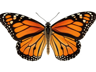 Isolated Monarch Butterfly with Spread Wings on Display insect species wildlife nature