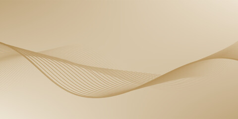 The background features a smooth texture with beige lines creating a flowing design. Beige background with wavy line pattern. Beige background vector. Modern wavy line pattern background.